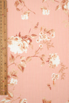 KNT4463-MS11153 CORAL ACTIVEWEAR BOTTOMS DOUBLE KNIT DRESS FLOWER JACQUARD PANTS POLYESTER RAYON RIB SKIRTS SOLID SPANDEX STRETCH URBAN