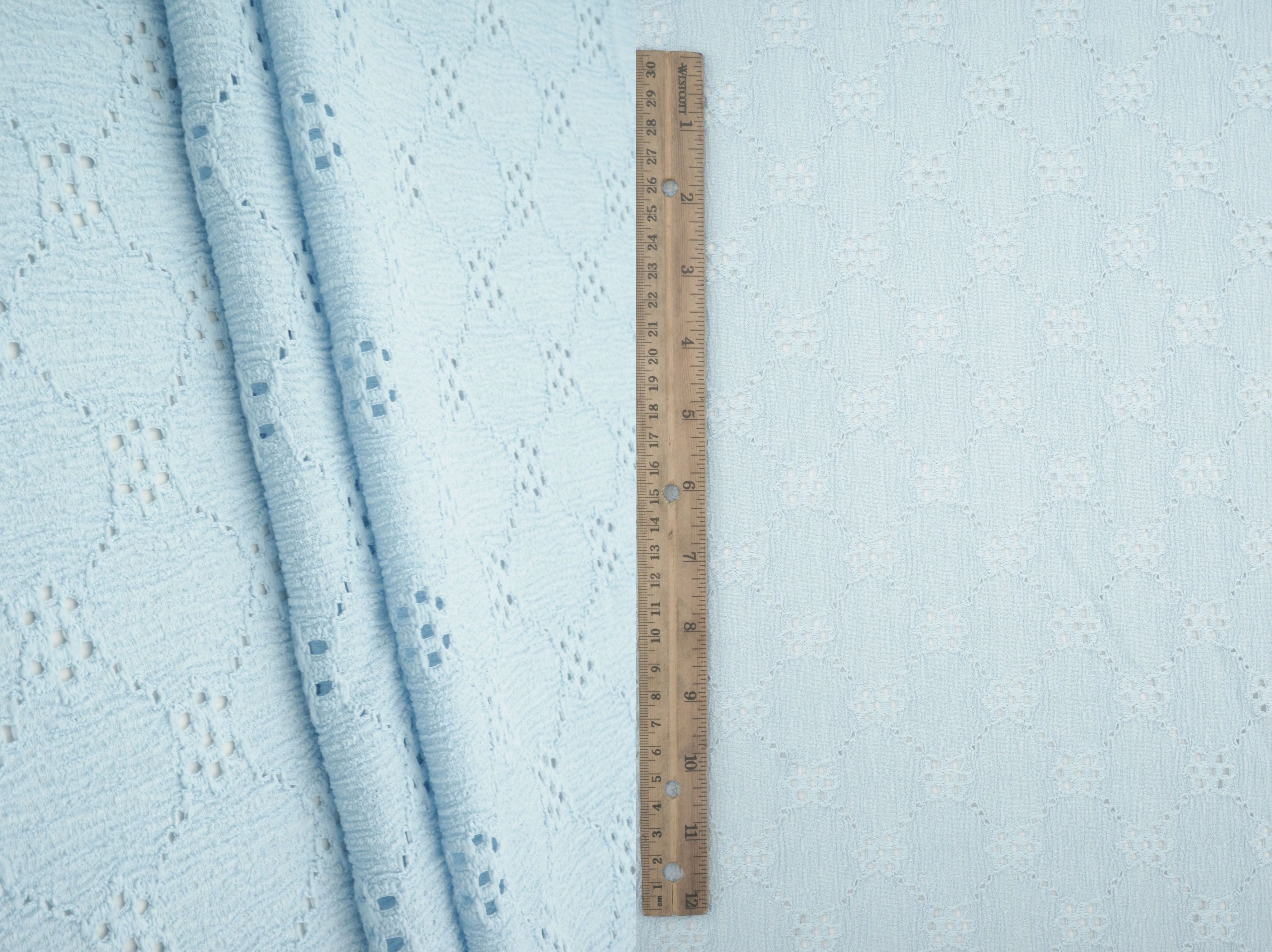 LACE4556 BLUE LT. BLOUSE BOTTOMS CAMI DRESS EYELET FLORAL GEO FLOWER LACE OUTERWEAR PANTS POLYESTER SKIRTS SOLID SPANDEX T-SHIRT TOPS TUNICS