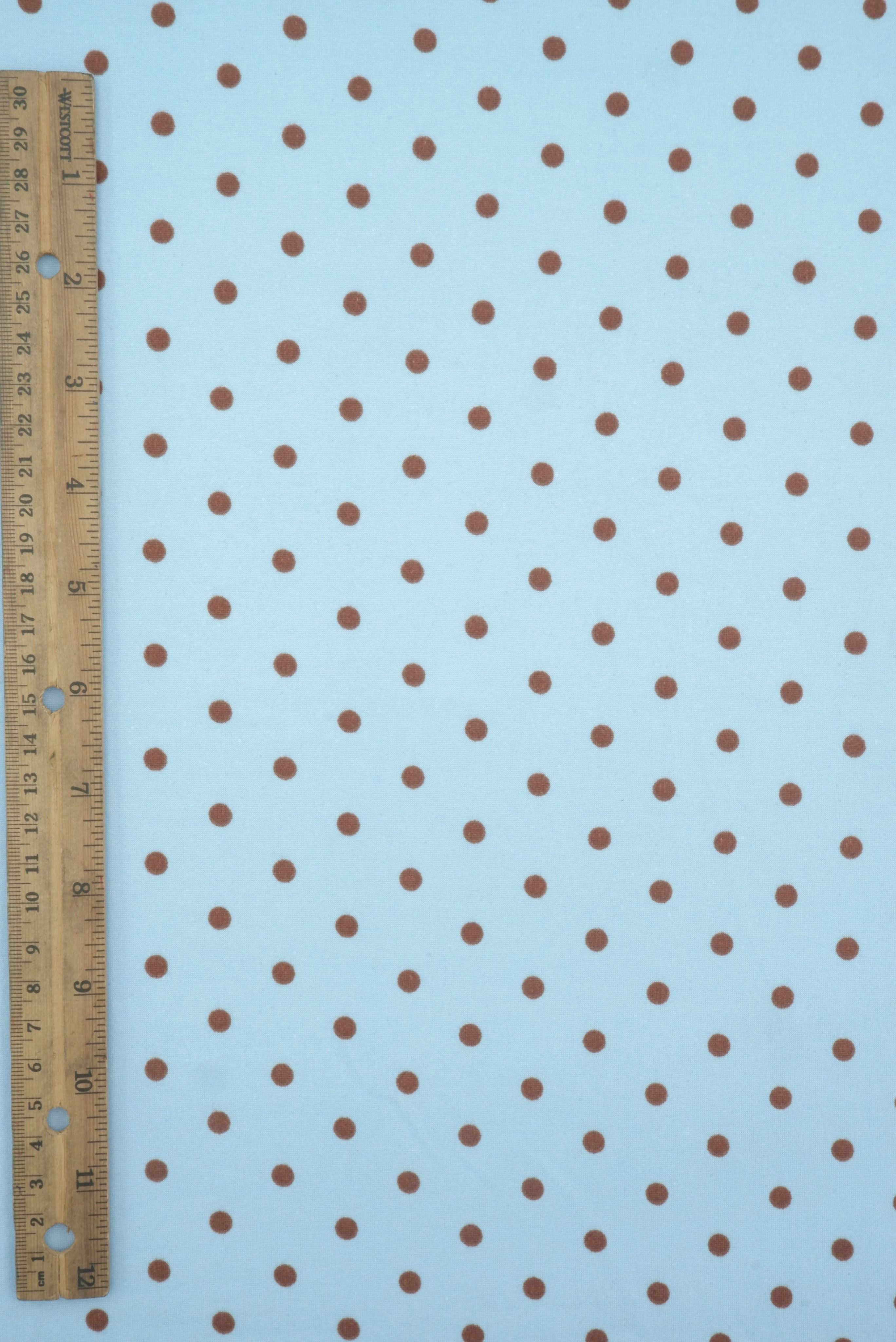 KNT4520-MS11654 BLUE/BROWN BOTTOMS DRESS DTY BRUSHED KNIT POLYESTER SPANDEX T-SHIRT TOPS