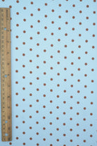 KNT4520-MS11654 BLUE/BROWN BOTTOMS DRESS DTY BRUSHED KNIT POLYESTER SPANDEX T-SHIRT TOPS