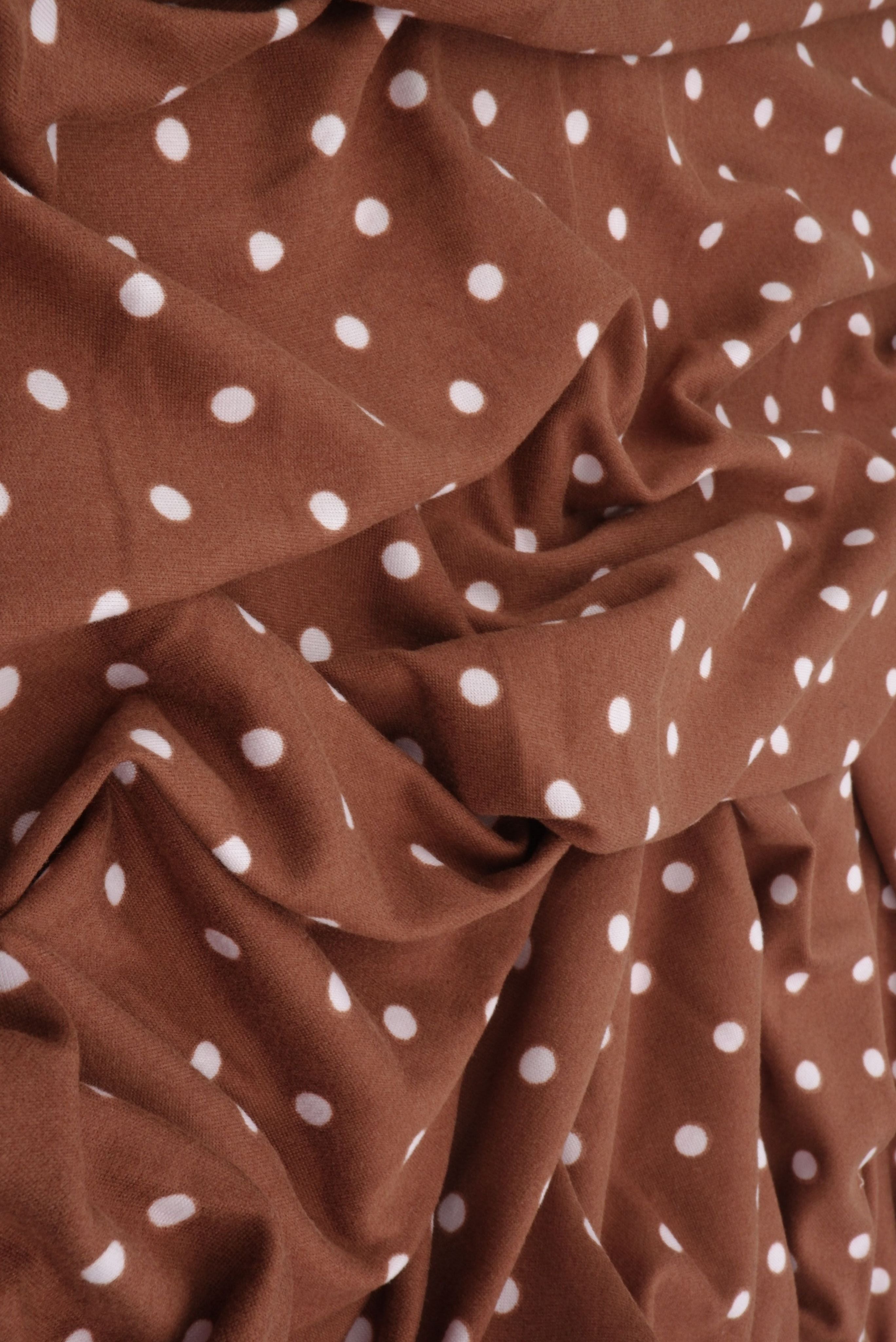 KNT4520-MS11654 CHOCO/PINK BOTTOMS DRESS DTY BRUSHED KNIT POLYESTER SPANDEX T-SHIRT TOPS