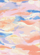 KNT4498-MS11384 PEACH/BLUE KNIT
