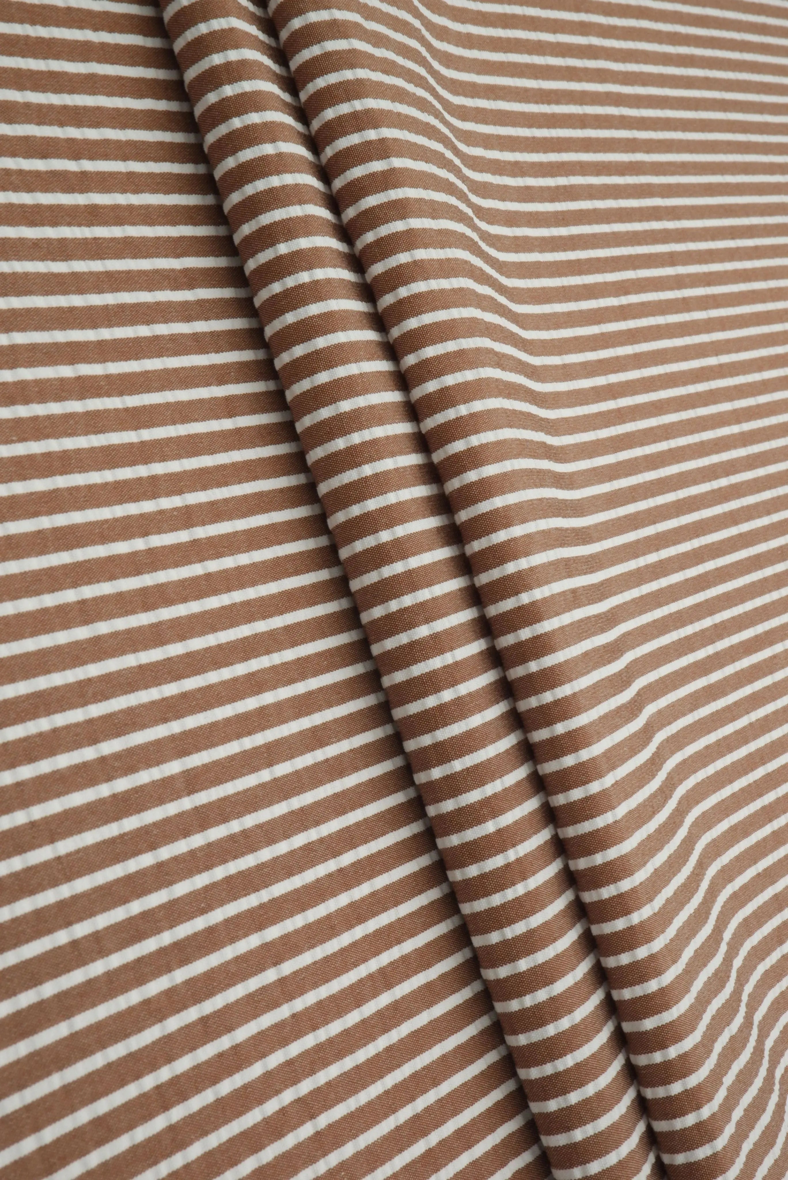 POP4621 BROWN BLOUSE BOTTOMS CAMI DRESS PANTS POLYESTER RAYON SKIRTS STRIPE T-SHIRT TOPS TUNICS WOVEN