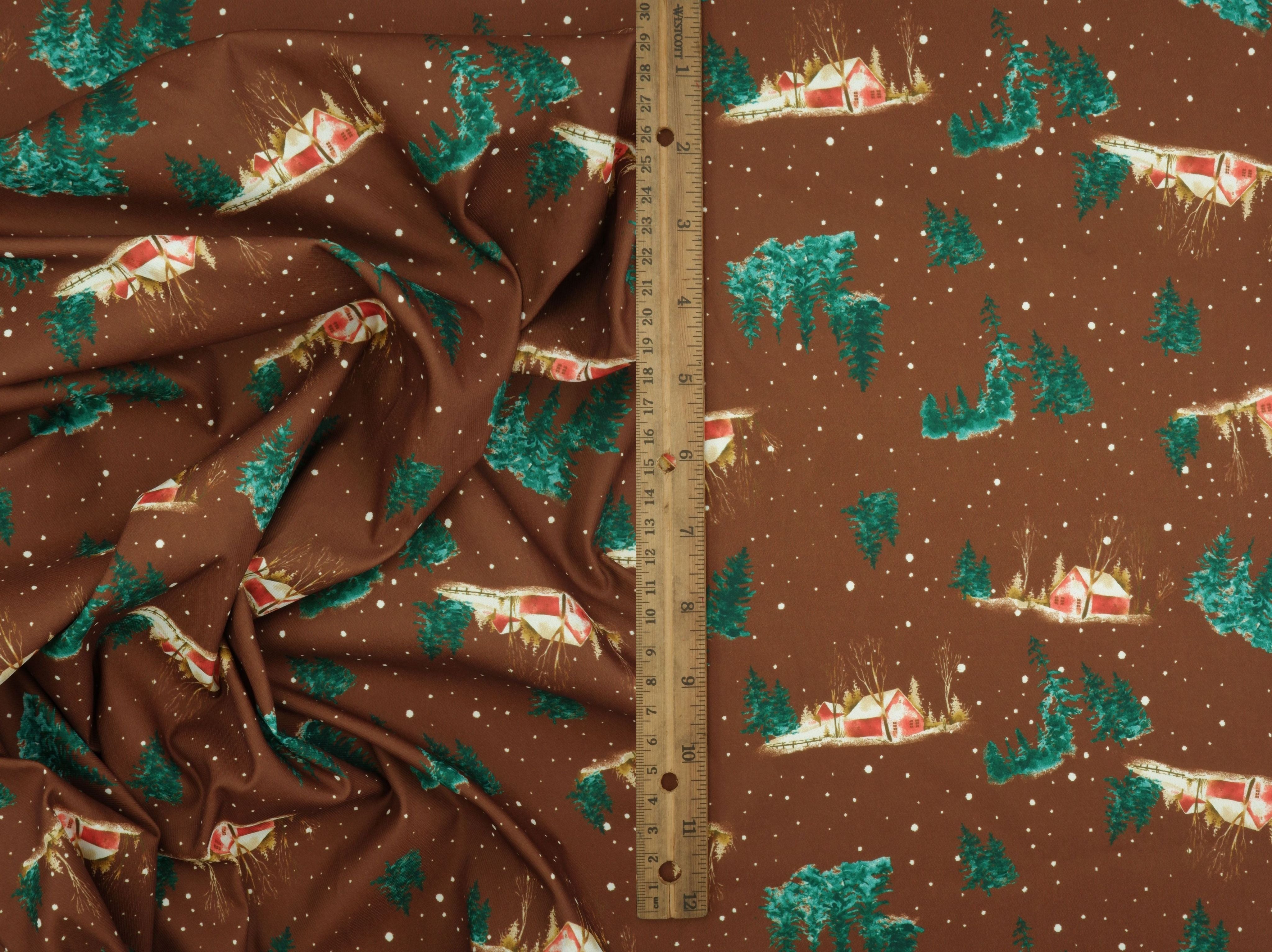 DPOP7704-M11735 BROWN BOTTOMS DIGITAL PRINT LOUNGEWEAR PANTS T-SHIRT TOPS WOVEN