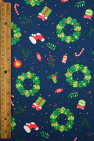 DKNT4520-M11730 NAVY ACTIVEWEAR BIKER SHORTS BOTTOMS DIGITAL PRINT DRESS DTY BRUSHED KNIT PANTS POLYESTER SKIRTS SPANDEX