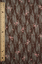 LACE4481-M11721 BROWN BLOUSE BOTTOMS CAMI DIGITAL PRINT DITSY DRESS LACE POLYESTER SKIRTS SPANDEX TOPS