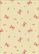 KNT3422-MS11721 YELLOW LT. BOTTOMS DITSY DRESS KNIT PANTS POLYESTER PRINT RIBBED 4X2 SKIRTS SPANDEX TOPS