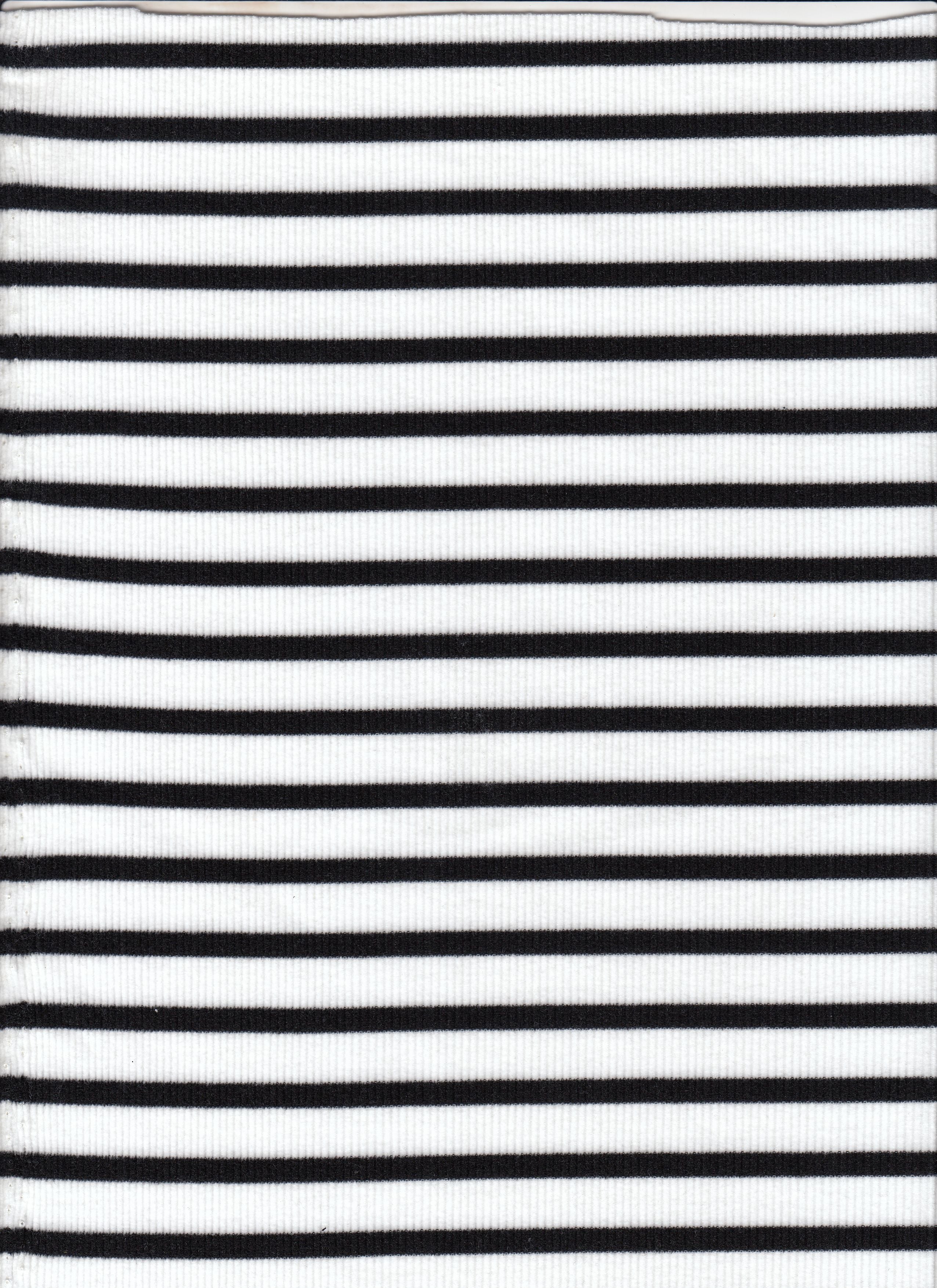 KNT4586 IVORY/BLACK BLOUSE BOTTOMS CAMI DRESS FLEECE KNIT LOUNGEWEAR POLYESTER RIBBED 2X2 SKIRTS SPANDEX STRETCH STRIPE SWEATSHIRT TOPS TUNICS