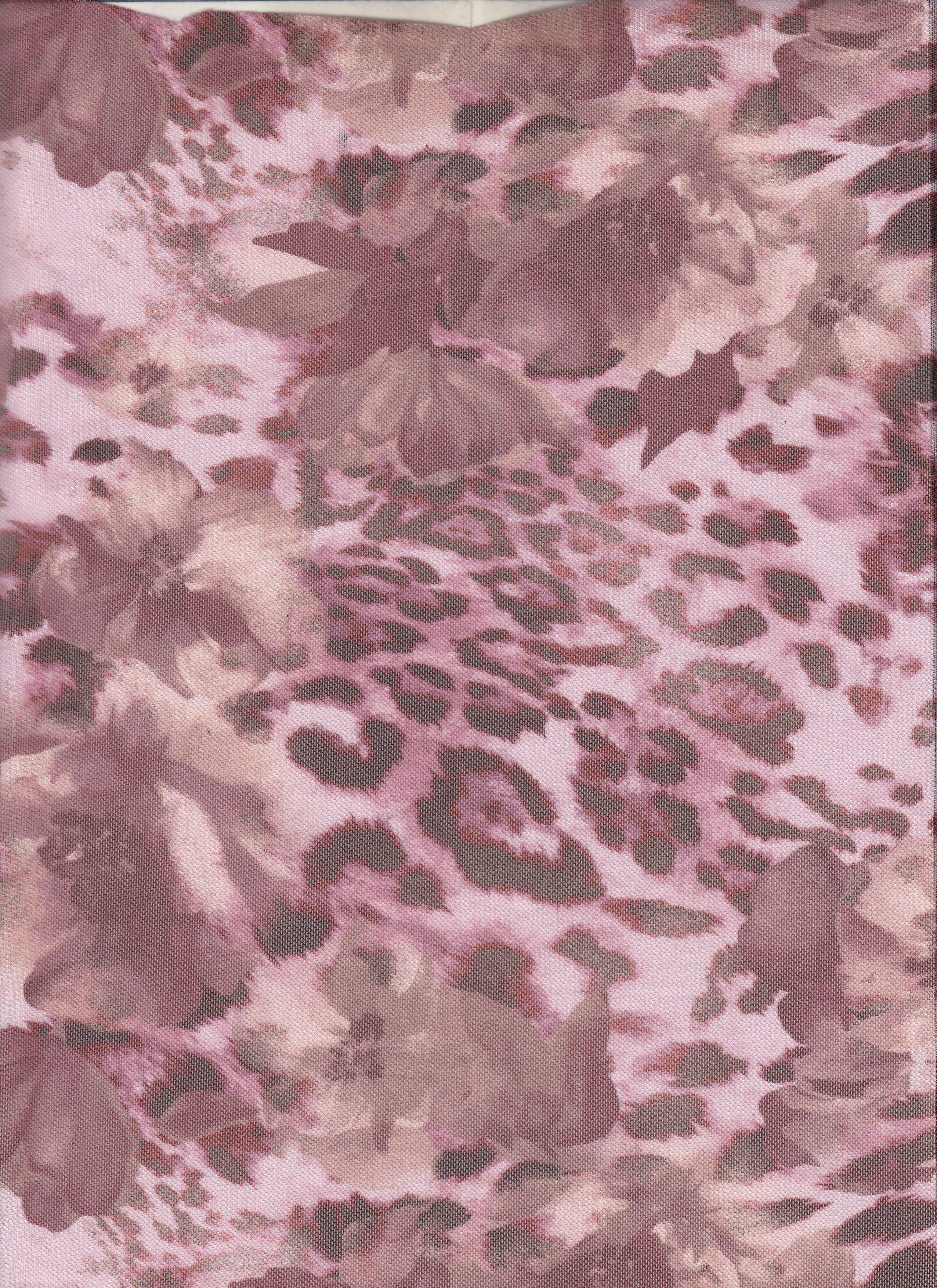 MESH-MS11889C ROSE DUSTY BLOUSE BOTTOMS CAMI DIGITAL PRINT DRESS FLOWER LEOPARD MESH POLYESTER SKIRTS SPANDEX TOPS