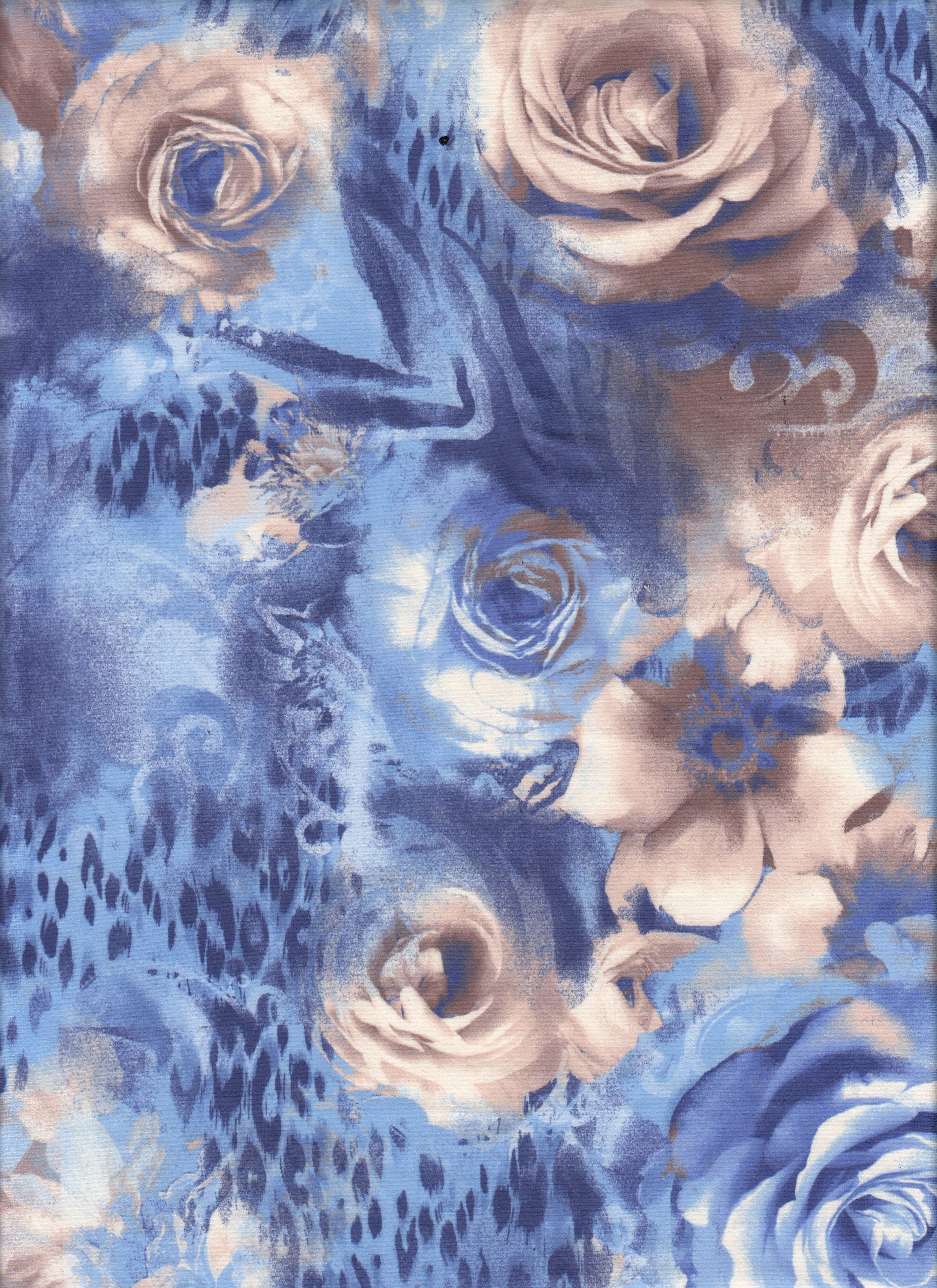 KNT4520-MS11888 BLUE ACTIVEWEAR BIKER SHORTS BLOUSE BODYSUIT BOTTOMS CAMI DIGITAL PRINT DRESS DTY BRUSHED FLOWER KNIT LEOPARD PANTS POLYESTER SKIRTS SPANDEX T-SHIRT TOPS