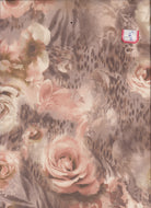MESH-MS11888 BROWN DK. BLOUSE BOTTOMS CAMI DIGITAL PRINT DRESS FLOWER LEOPARD MESH POLYESTER SKIRTS SPANDEX T-SHIRT TOPS