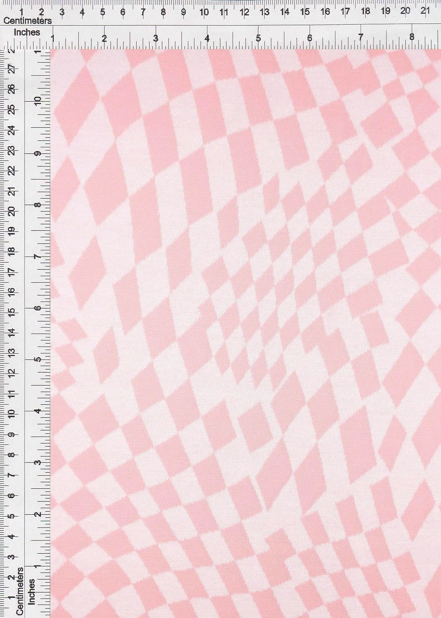 KNT4438 PINK CHECKERED DOUBLE KNIT DRESS JACQUARD OUTERWEAR PANTS POLYESTER RAYON SKIRTS SOLID SPANDEX STRETCH TOPS YARN DYED