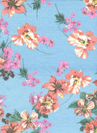 KNT1304-MS10027 BLUE KSY BLUE BODYSUIT BOTTOMS CAMI DRESS FLORAL GREEN KNIT PANTS PINK POLYESTER PRINT RAYON SPANDEX STRETCH TOPS