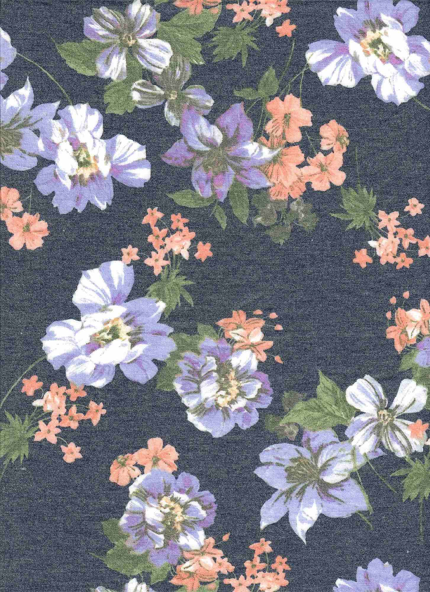 KNT1304-MS10027 NAVY BODYSUIT BOTTOMS CAMI DRESS FLORAL GREEN KNIT NAVY NEON PEACH POLYESTER PRINT PURPLE RAYON SPANDEX STRETCH TOPS
