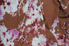 KNT4135-MS10320 BROWN LT BIKER SHORTS BODYSUIT BOTTOMS BROWN CAMI DRESS FLORAL FLOWER IVORY KNIT LOUNGEWEAR PANTS PINK POLYESTER PRINT RIBBED 8X3 SPANDEX STRETCH SUBLIMATION T-SHIRT TOPS TUNICS