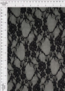 LACE-1483 -BLACK  SOLID, SOLID-B LACE