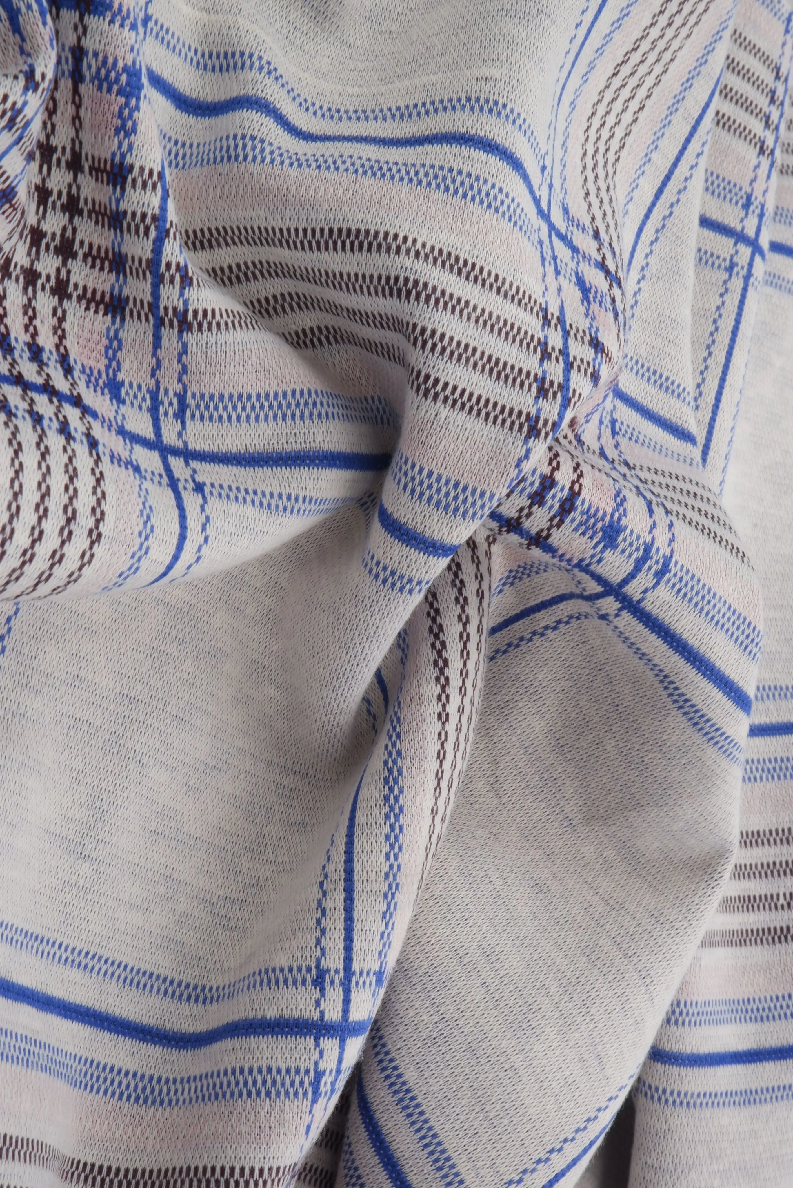 KNT4416 BLUE BODYSUIT BOTTOMS DRESS KNIT LOUNGEWEAR OUTERWEAR PANTS PLAID POLYESTER RAYON SKIRTS SOLID SPANDEX STRETCH TOPS TUNICS YARN DYED