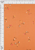 KNT3422-MS10301 ORANGE BIKER SHORTS BODYSUIT BOTTOMS CAMI DITSY DRESS FLORAL FLOWER KNIT LOUNGEWEAR PANTS POLYESTER PRINT RIB 4X2 SPANDEX STRETCH T-SHIRT TOPS TUNICS YUMMY