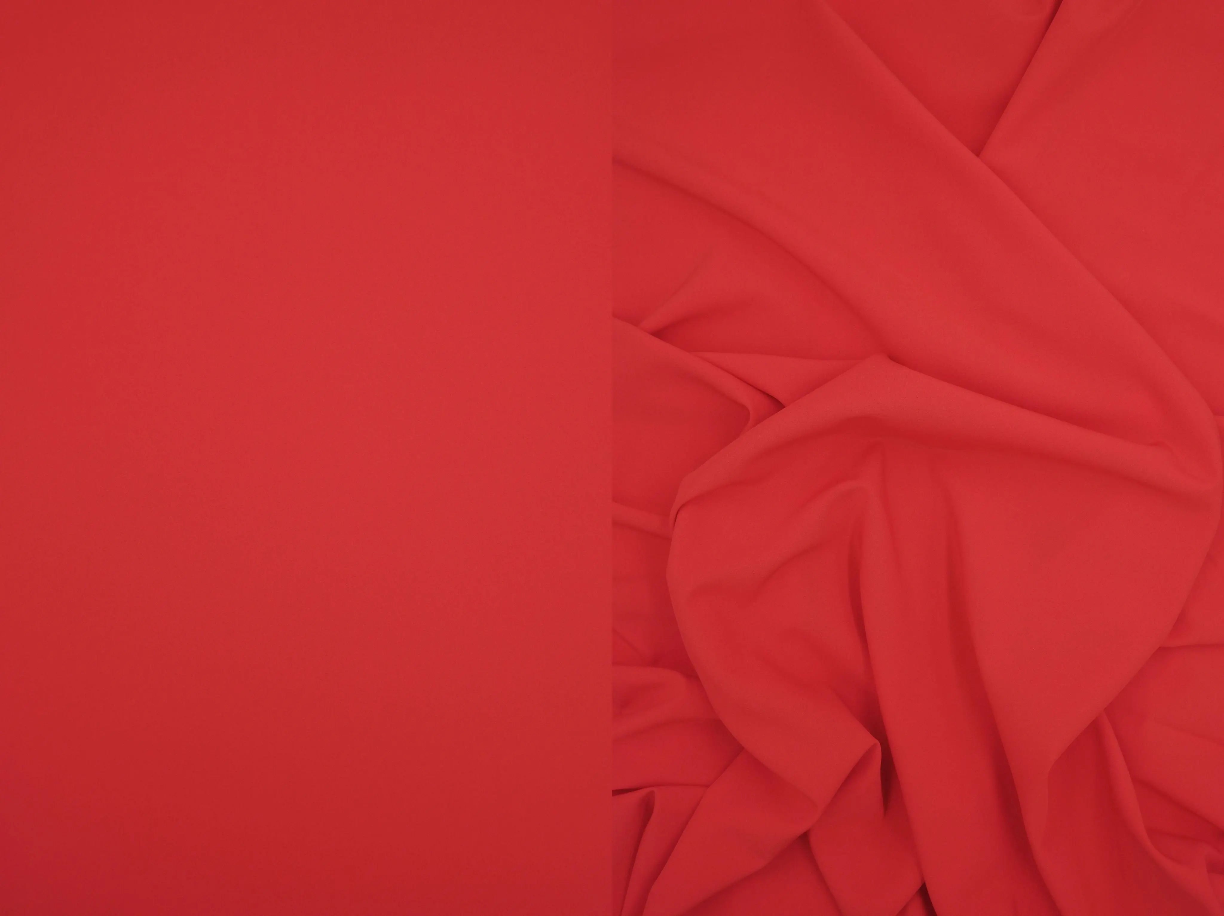 CRP1427 TOMATO RED NO-PRINT PEACH SKIN POLYESTER RED SOLID SPANDEX SUBLIMATION WOVEN