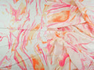 POP4427-MS10015 IVORY/PINK BLOUSE CAMI DRESS MARBLE POLYESTER PRINT SATIN SPANDEX TOPS WOVEN