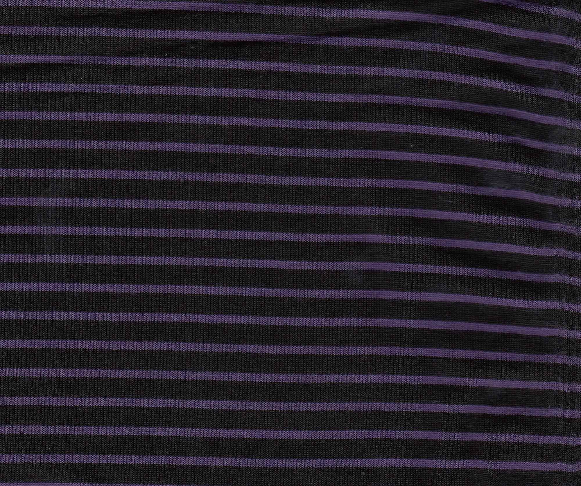 KNT3115 BLACK/DK PURPLE BODYSUIT CAMI DRESS KNIT RAYON SOLID-B SPANDEX STRETCH STRIPE T-SHIRT TOPS YARN DYED