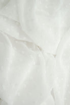 HIMLT-3132 IVORY BLOUSE CHIFFON CREAM DOT DRESS HI-MULTI IVORY NON STRETCH POLYESTER SKIRTS SOLID SWISS TOPS WHITE WOVEN