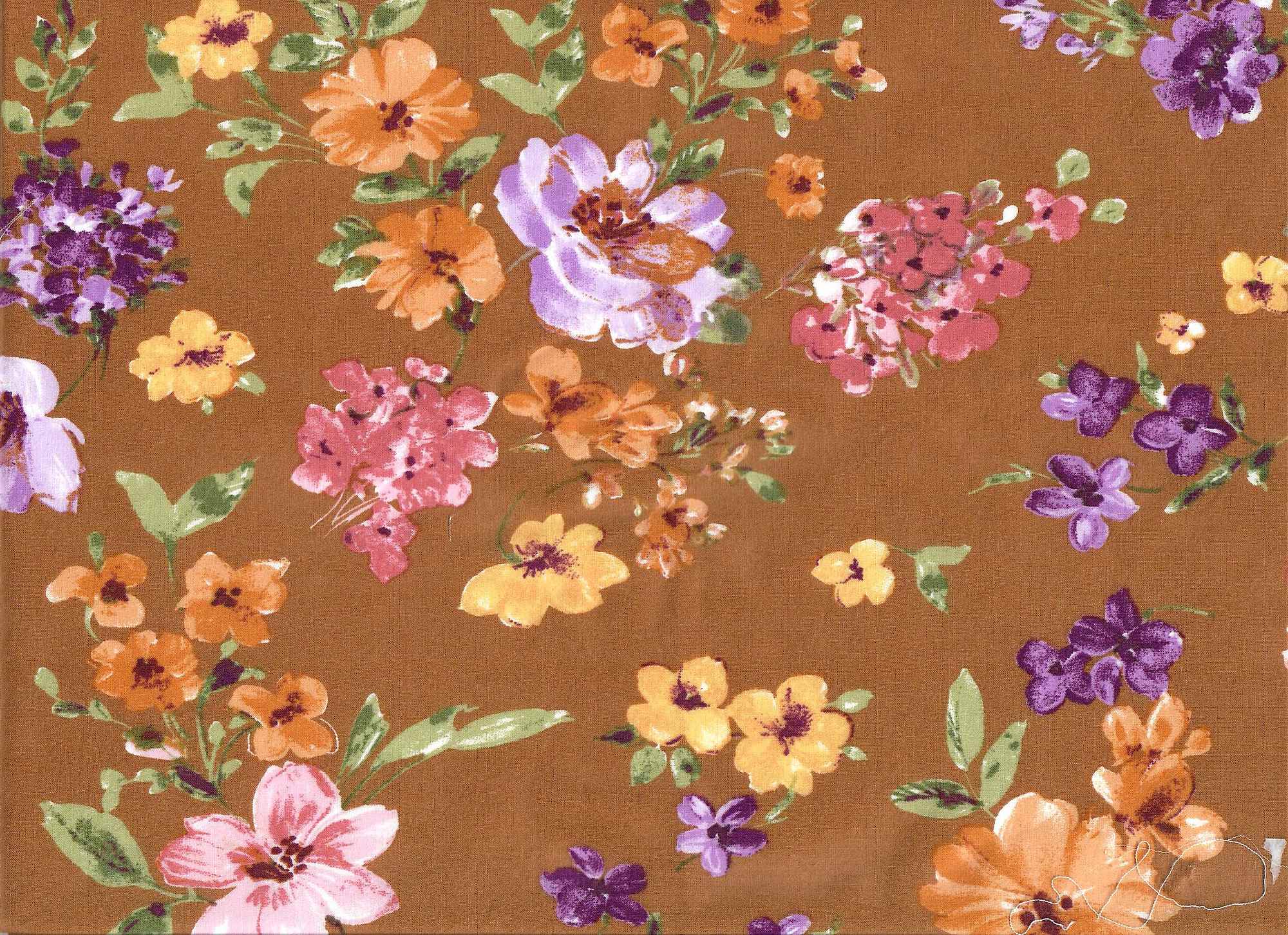 POP4429-MS10429 CARAMEL BLOUSE BOTTOMS CAMI DRESS FLORAL FLOWER LOUNGEWEAR PANTS POPLIN PRINT RAYON SKIRTS T-SHIRT TOPS WOVEN