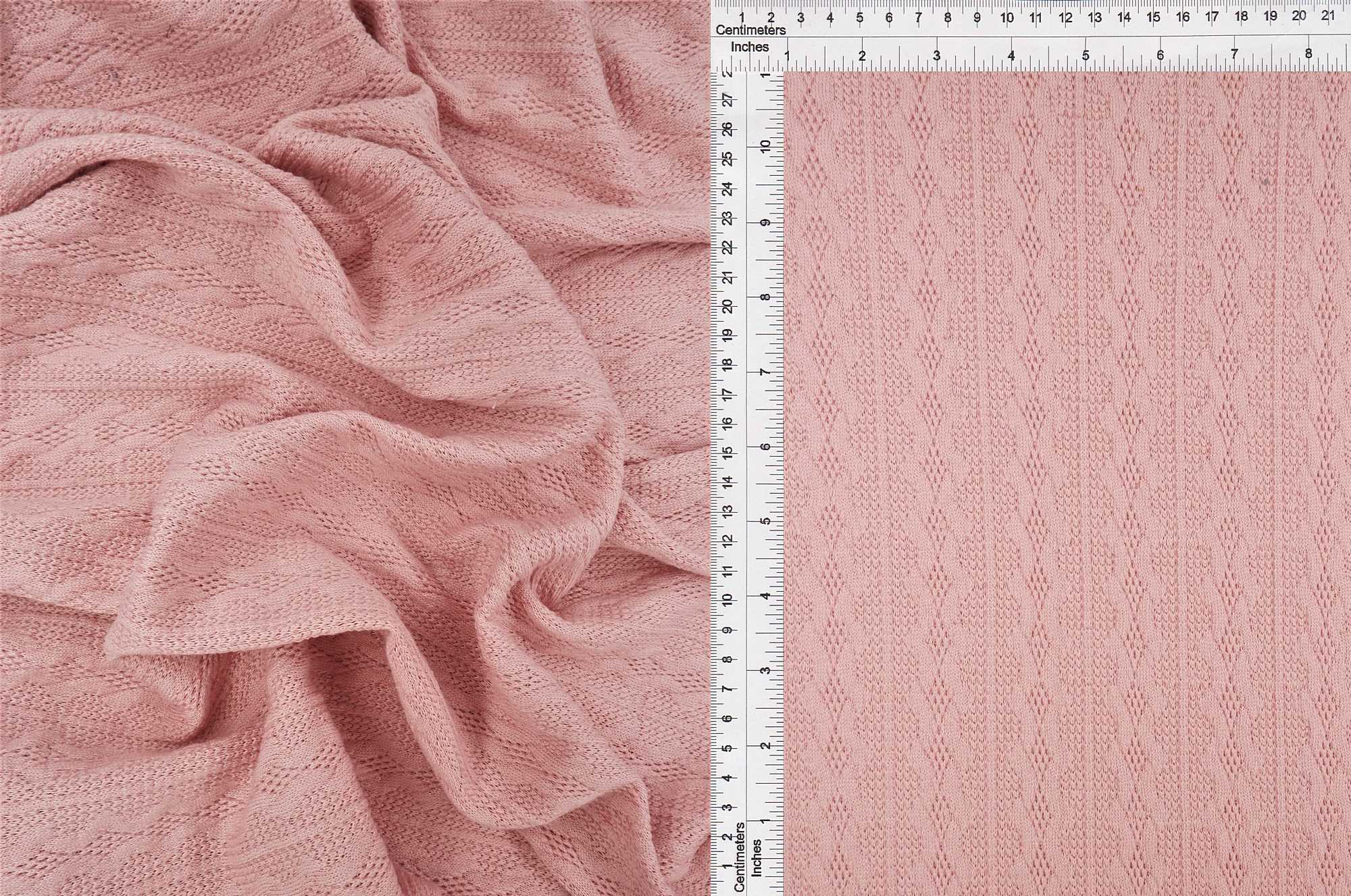 KNT4422 ROSE LT BOTTOMS CAMI DRESS JACQUARD KNIT NO-PRINT OUTERWEAR PINK POLYESTER SOLID SPANDEX STRETCH SWEATER TUNICS