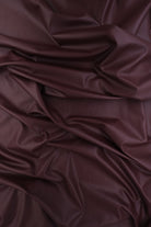 MTJ302 BURGUNDY BODYSUIT BOTTOMS CAMI COATED DRESS KNIT LEATHER NO-PRINT OUTERWEAR PANTS POLYESTER RED SKIRTS SOLID SPANDEX STRETCH TOPS TUNICS