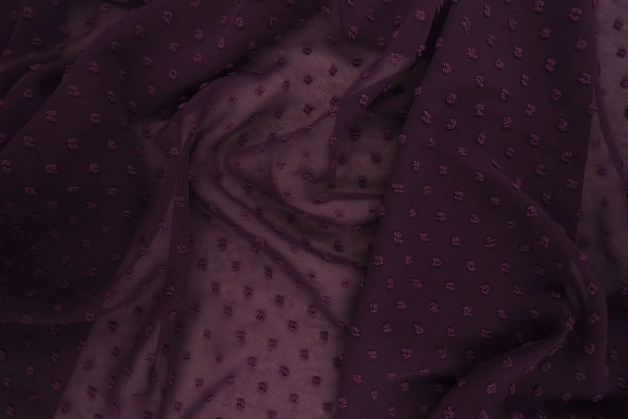 HIMLT-3132 PURPLE HAZE BLOUSE CHIFFON DOT DRESS HI-MULTI NON STRETCH POLYESTER PURPLE SKIRTS SOLID SWISS TOPS WOVEN