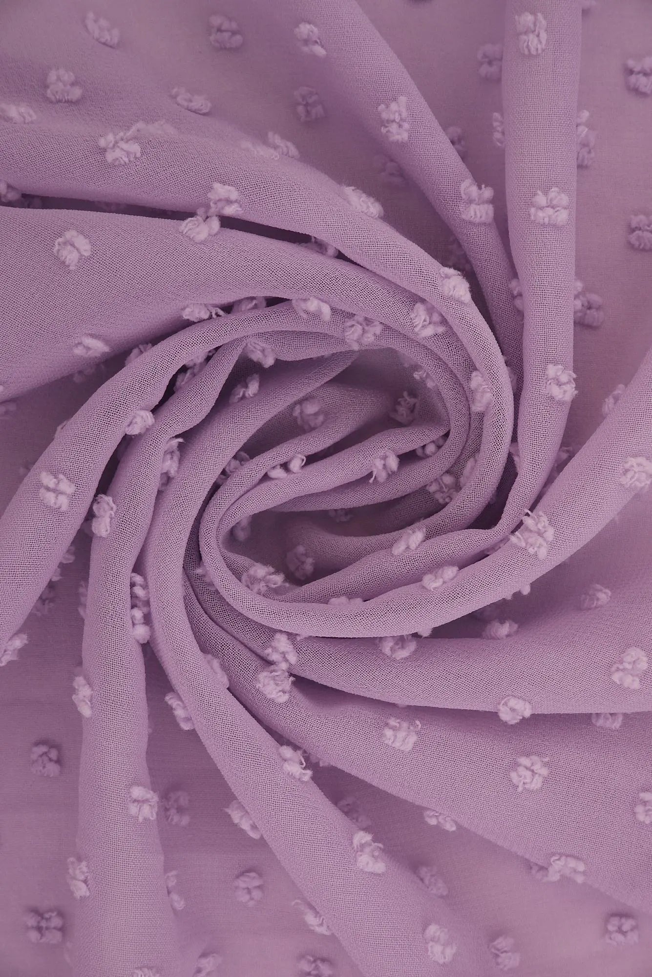 HIMLT-3132 LILAC BLOUSE CHIFFON DOT DRESS HI-MULTI LAVANDER NON STRETCH POLYESTER PURPLE SKIRTS SOLID SWISS TOPS VIOLET WOVEN