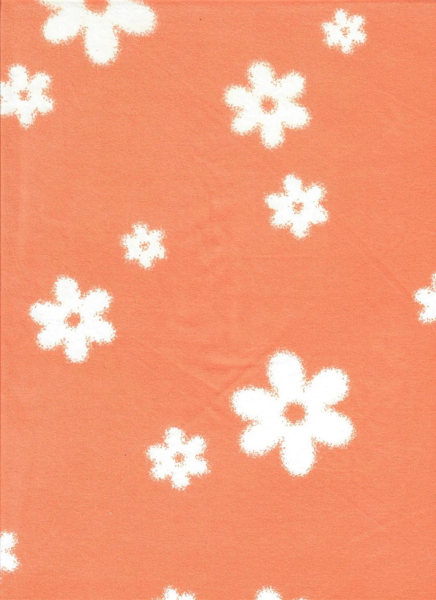 KNT2100-MS10050 ORANGE LT FLOWER ACTIVEWEAR BIKER SHORTS BLOUSE BODYSUIT BOTTOMS CAMI DRESS DTY BRUSHED FLORAL KNIT LOUNGEWEAR ORANGE PANTS POLYESTER PRINT SKIRTS SPANDEX STRETCH T-SHIRT TOPS TUNICS WHITE