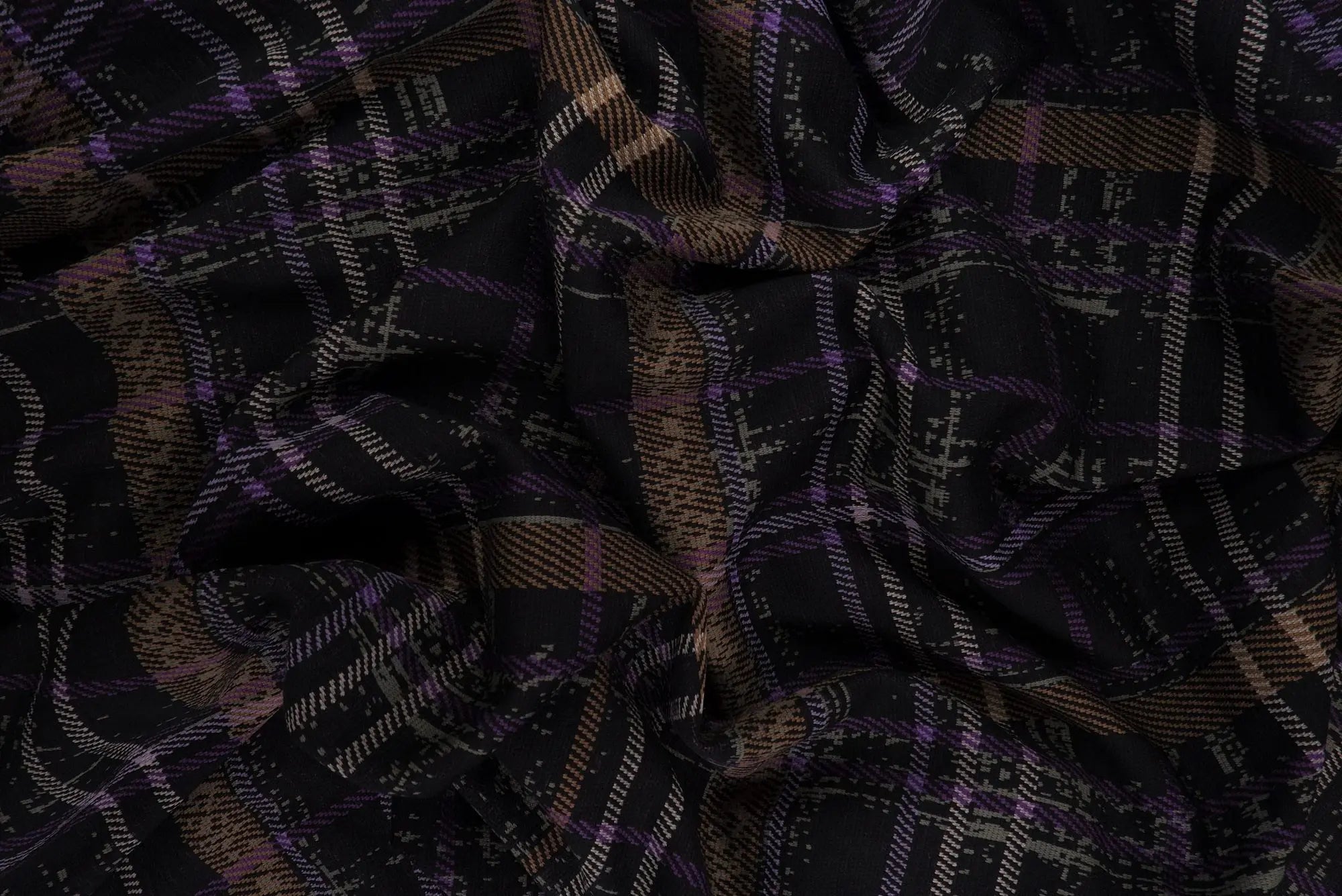 KNT4449 BLACK BLACK BOTTOMS BROWN DRESS GOLD KNIT OUTERWEAR PANTS PLAID POLYESTER SKIRTS SOLID SPANDEX STRETCH TOPS VIOLET YARN DYED
