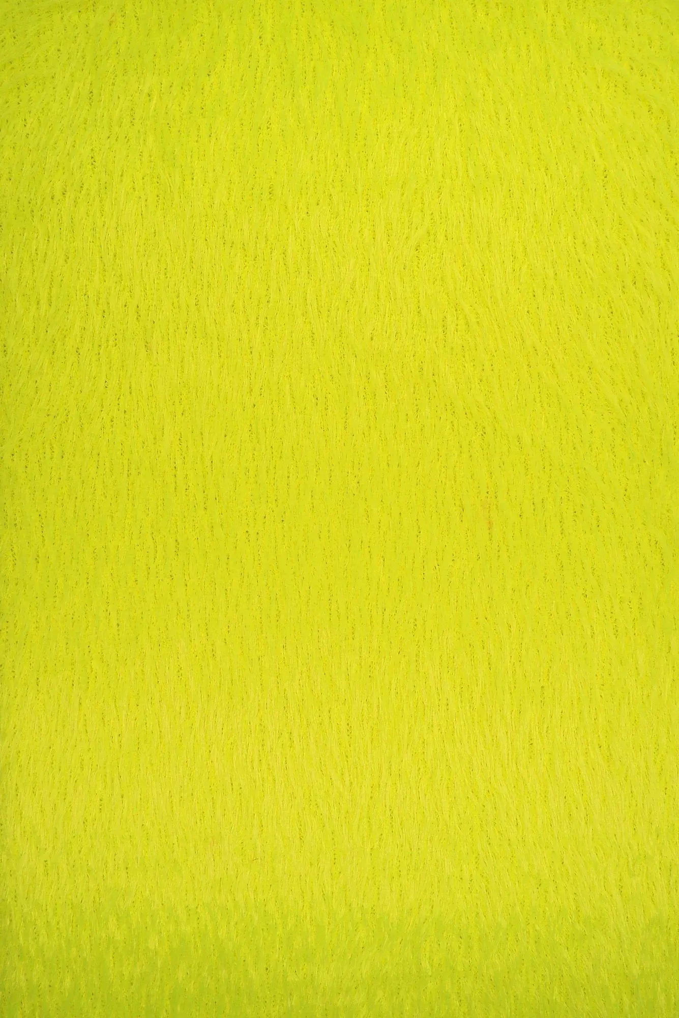 KNT4138 NEON YELLOW HACCI KNIT NEON NO-PRINT OUTERWEAR POLYESTER SOLID SPANDEX STRETCH SWEATER TUNICS