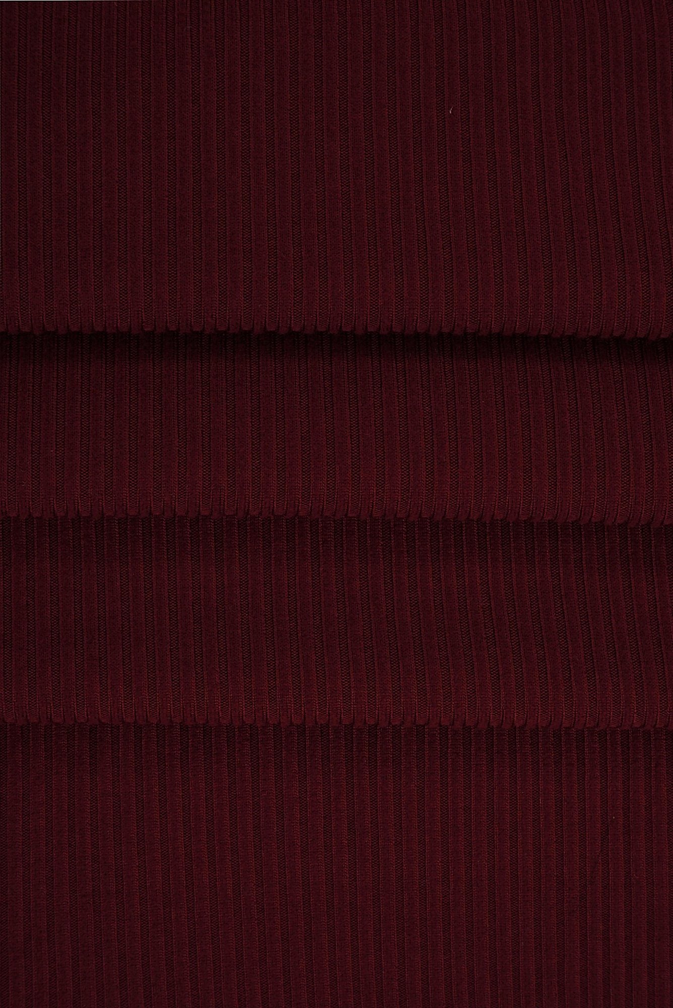 KNT4151 BURGUNDY KNIT POLYESTER RED RIB 4X2 SOLID-B SPANDEX STRETCH YUMMY