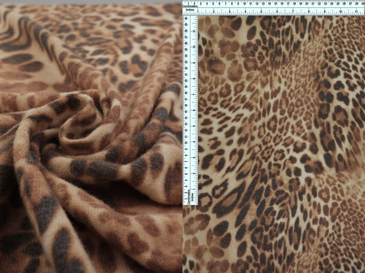 KNT4163-SE20139 SAND ANIMAL BLOUSE BOTTOMS BROWN CAMI CAT CHEETAH DRESS KNIT LOUNGEWEAR PANTS POLYESTER PRINT RAYON SKIRTS SPANDEX STRETCH SWEATER