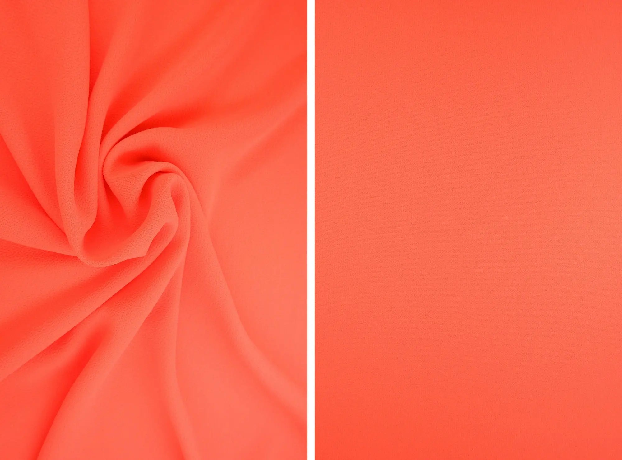 CRP3324 NEON ORANGE BLOUSE BODYSUIT BOTTOMS CAMI CREPE CREPON DRESS GHOST NO-PRINT PANTS POLYESTER SKIRTS SOLID SPANDEX SUBLIMATION TOPS WOVEN