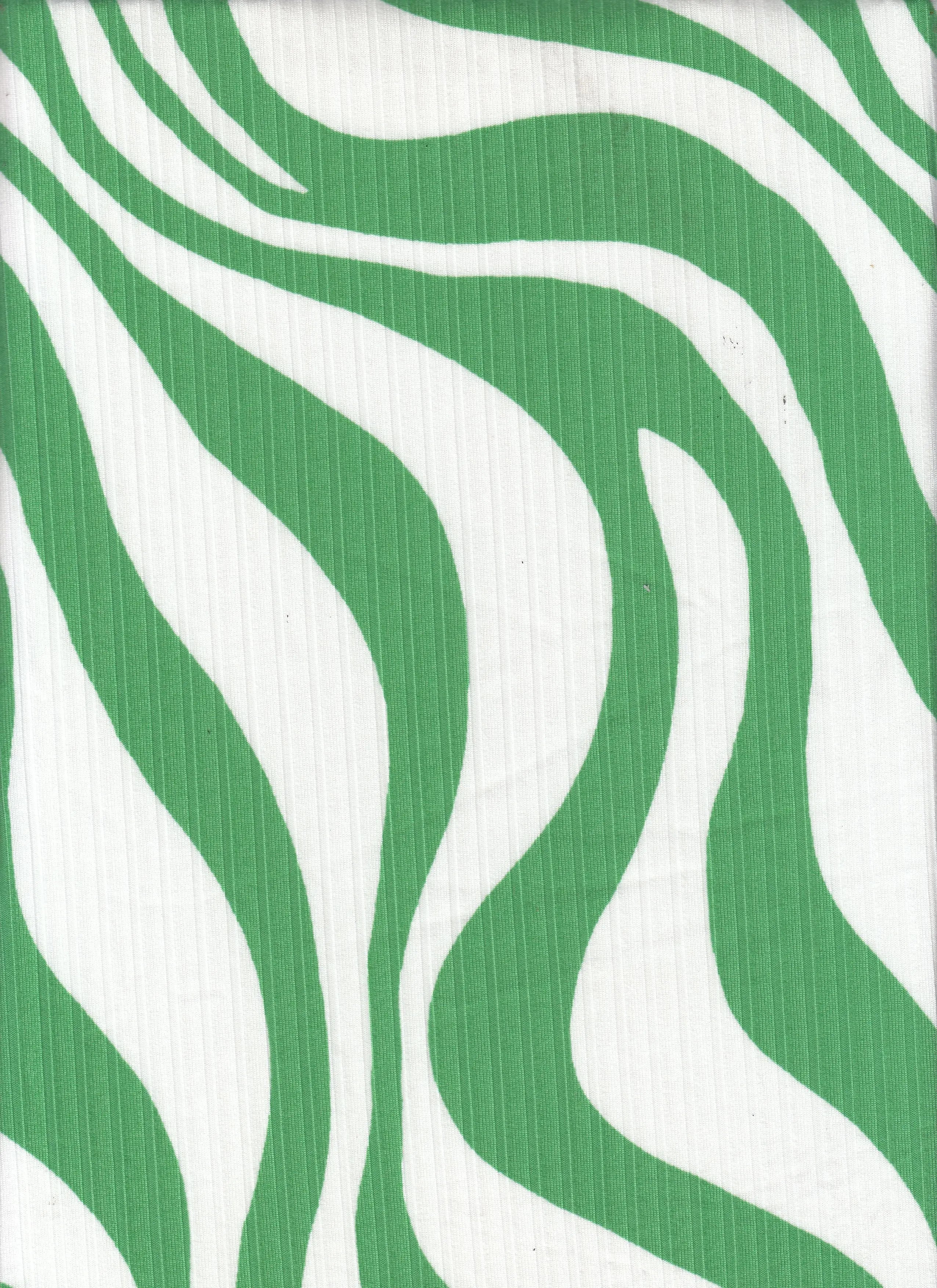KNT4135-MS10129 KELLY GREEN ABSTRACT BIKER SHORTS BODYSUIT BOTTOMS CAMI DRESS KNIT LOUNGEWEAR PANTS POLYESTER PRINT RIBBED 8X3 SPANDEX STRETCH SUBLIMATION T-SHIRT TOPS TUNICS ZEBRA