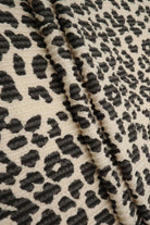 KNT4463-S304102 BEIGE ACTIVEWEAR ANIMAL BODYSUIT DOUBLE KNIT DRESS JACQUARD PANTS POLYESTER RAYON RIB SKIRTS SOLID SPANDEX STRETCH URBAN