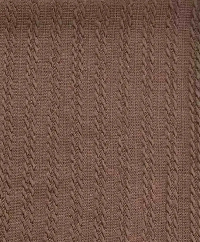 JACQ-4476 BROWN BOTTOMS DRESS GEOMETRIC JACQUARD KNIT LIVERPOOL OUTERWEAR PANTS POLYESTER SKIRTS SOLID SPANDEX STRETCH SWEATER TOPS