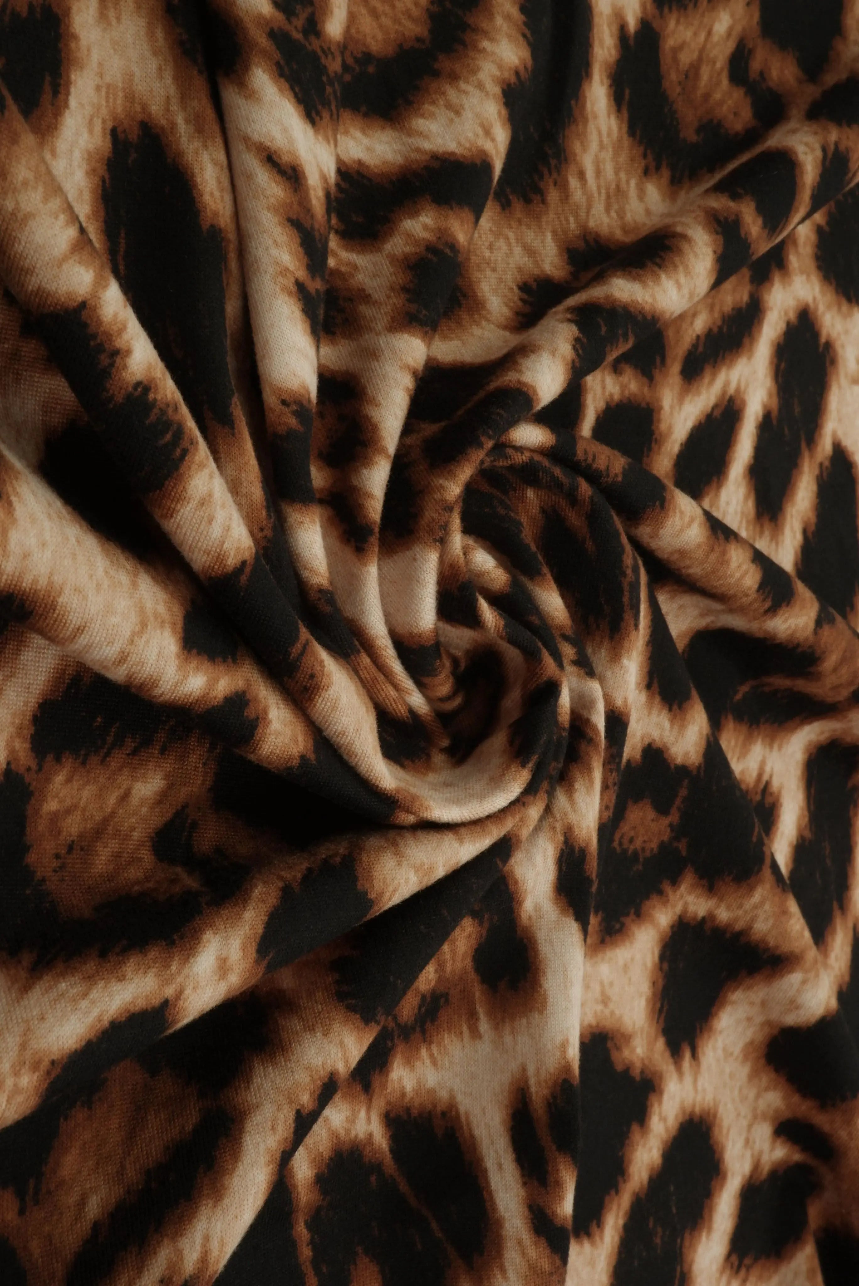 Brushed Animal Print DTY Knit Fabric - KNT4520-S20350A 