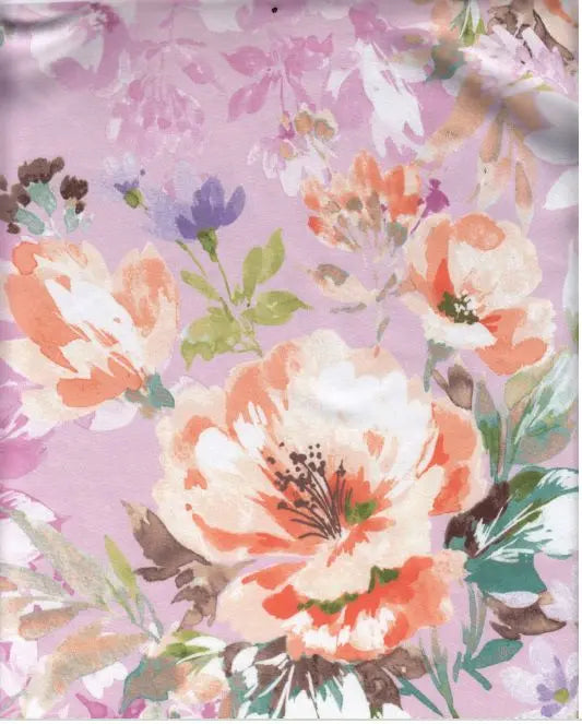 KNT4520-M11301D PINK ACTIVEWEAR BIKER SHORTS BLOUSE BODYSUIT BOTTOMS CAMI DIGITAL PRINT DRESS FLORAL KNIT POLYESTER SKIRTS SPANDEX STRETCH TOPS