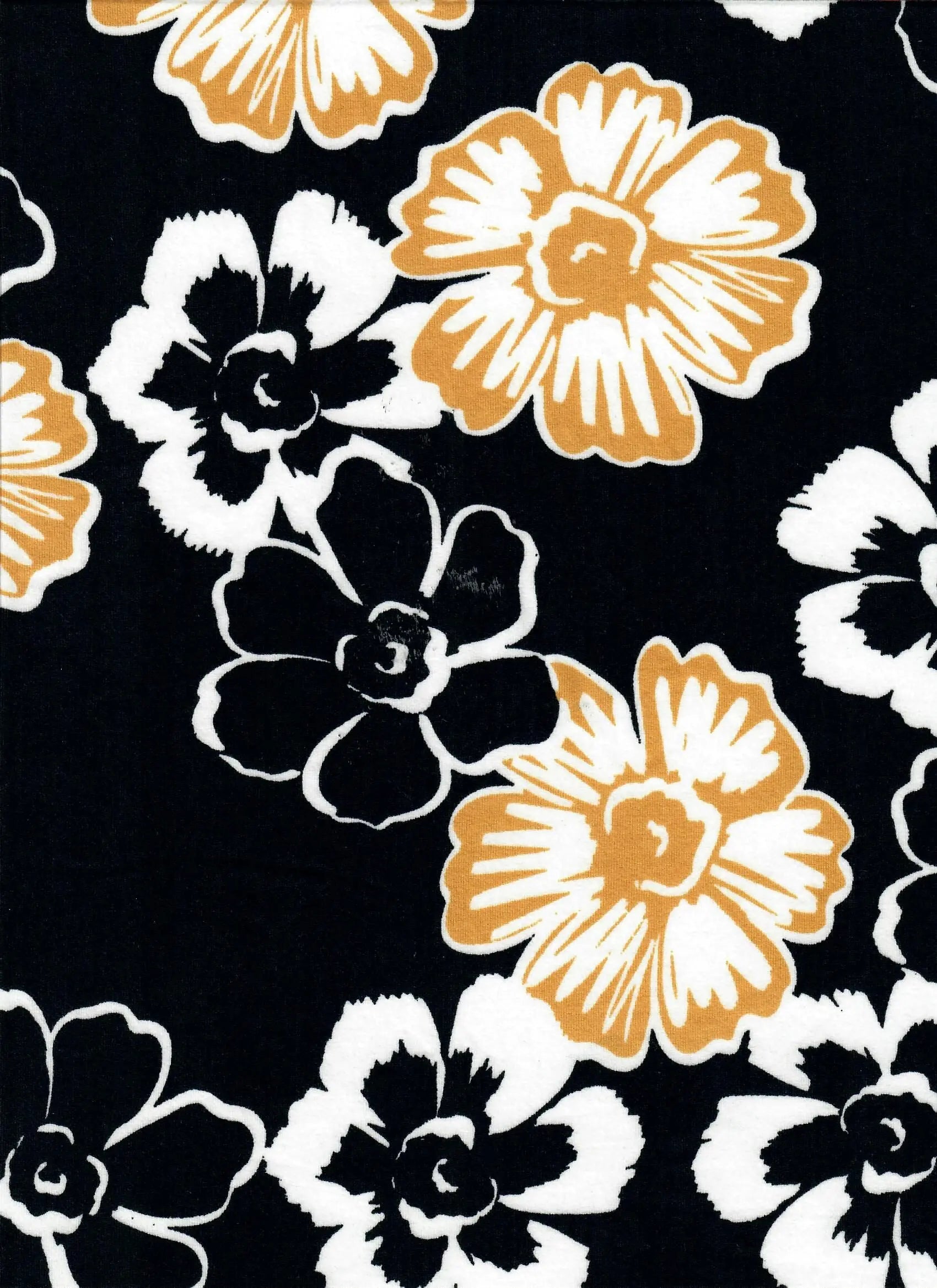 KNT4520-M11138B BLACK BLOUSE BODYSUIT BOTTOMS DRESS DTY BRUSHED FLOWER KNIT PANTS PRINT SKIRTS STRETCH TOPS