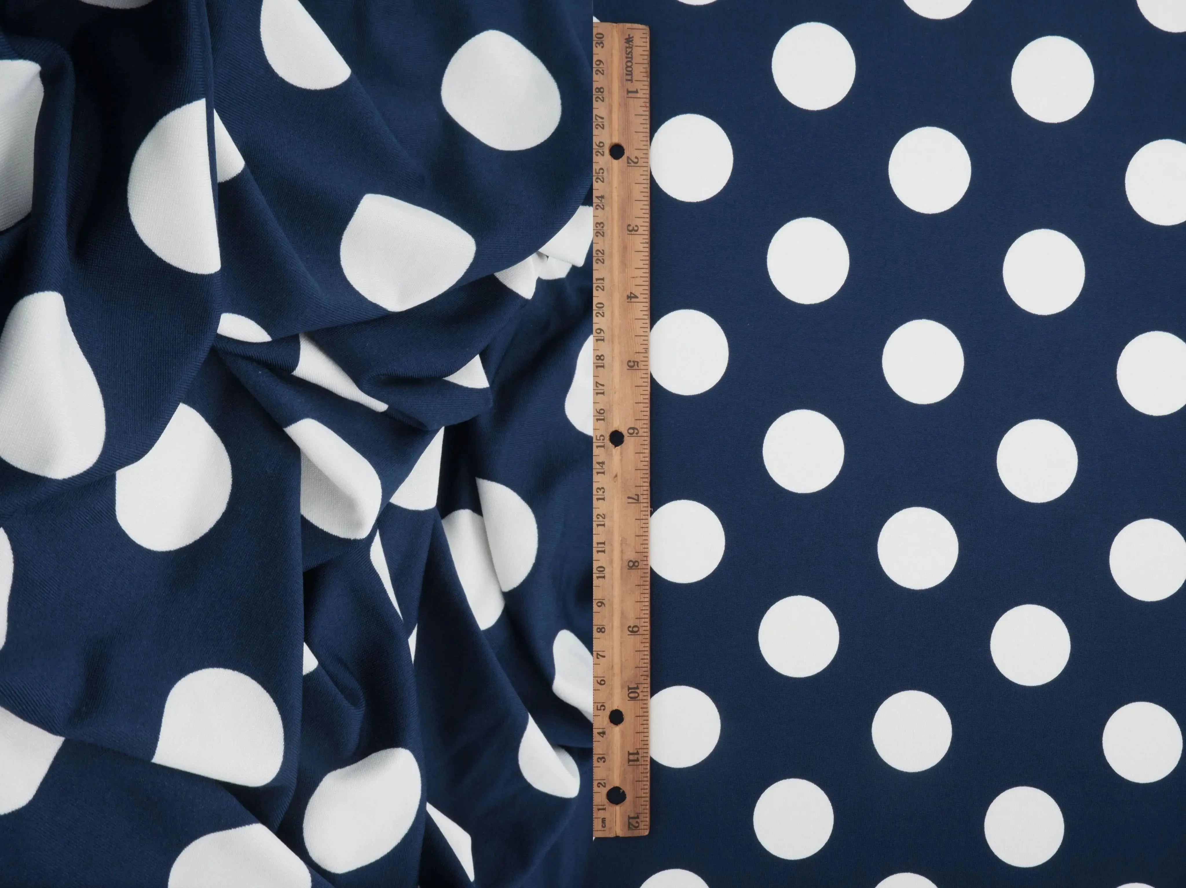 DTY Big Polka Dot Knit Fabric   KNT4498-DU186C 