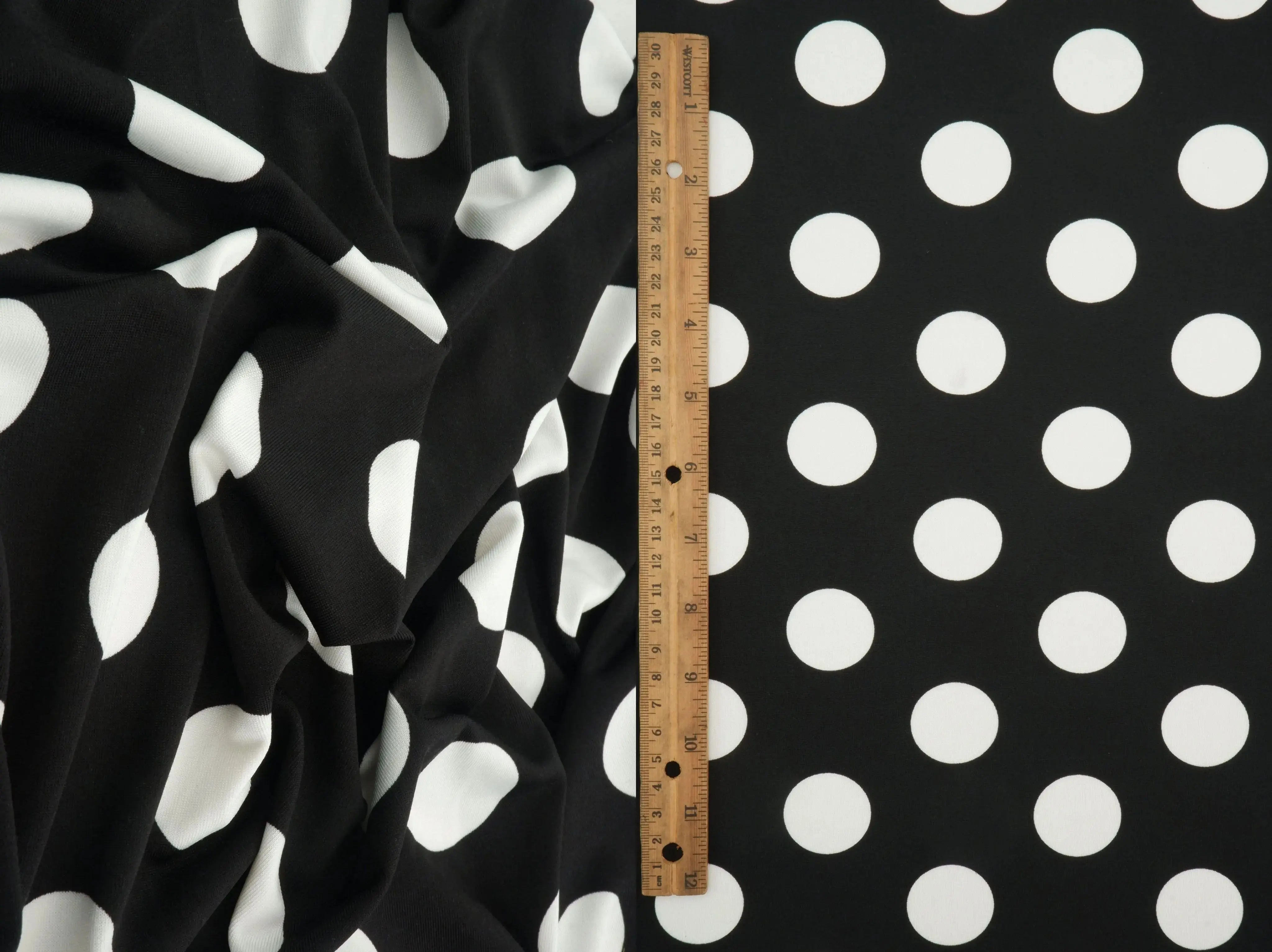 DTY Big Polka Dot Knit Fabric   KNT4498-DU186C 