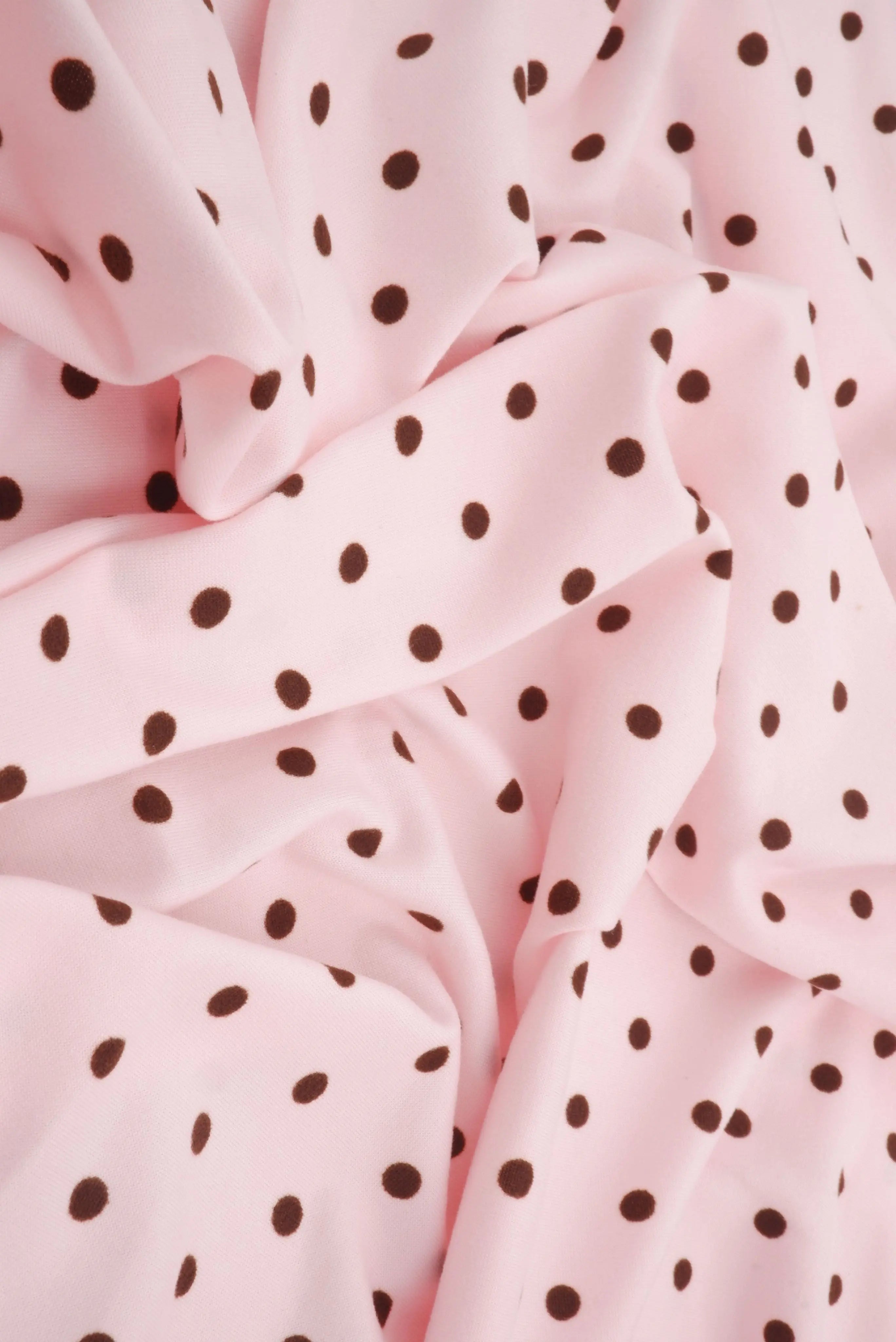 KNT4520-MS11654 PINK/DK.BROWN BOTTOMS DRESS DTY BRUSHED KNIT POLYESTER SPANDEX T-SHIRT TOPS