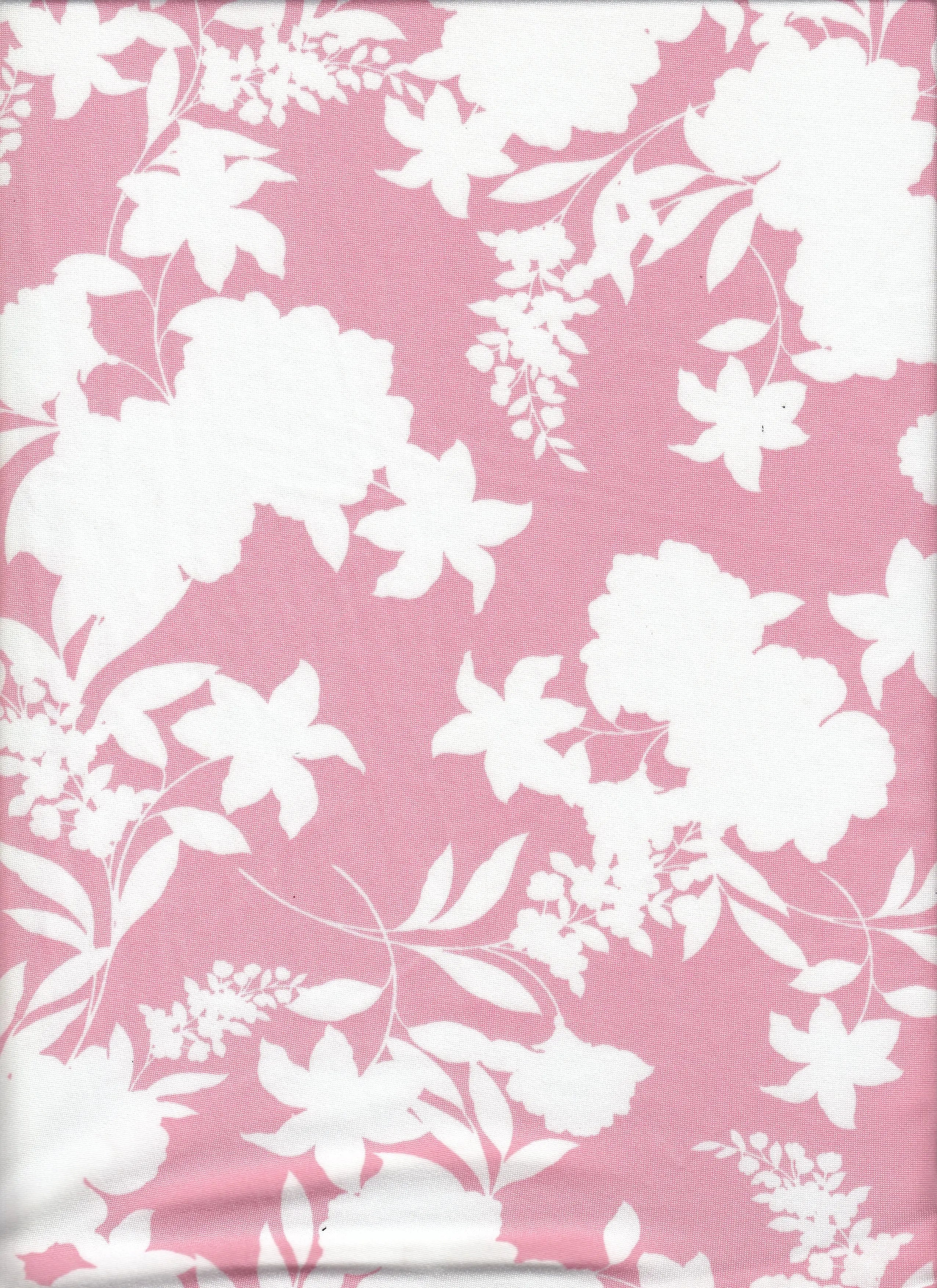 KNT4498-MS11299 PINK BODYSUIT BOTTOMS CAMI DRESS DTY FLORAL FLOWER KNIT PANTS POLYESTER PRINT SKIRTS SPANDEX STRETCH TOPS