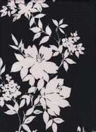 KNT1389-MS11055 BLACK FLOWER ACTIVEWEAR BIKER SHORTS BODYSUIT BOTTOMS CAMI DRESS DTY FLORAL KNIT LOUNGEWEAR PANTS POLYESTER PRINT SKIRTS SPANDEX STRETCH T-SHIRT TOPS TUNICS