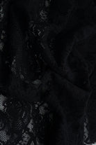 LACE4478 BLACK BLOUSE BODYSUIT BOTTOMS CAMI DRESS FLORAL LACE LOUNGEWEAR POLYESTER SOLID SPANDEX T-SHIRT TOPS TUNICS