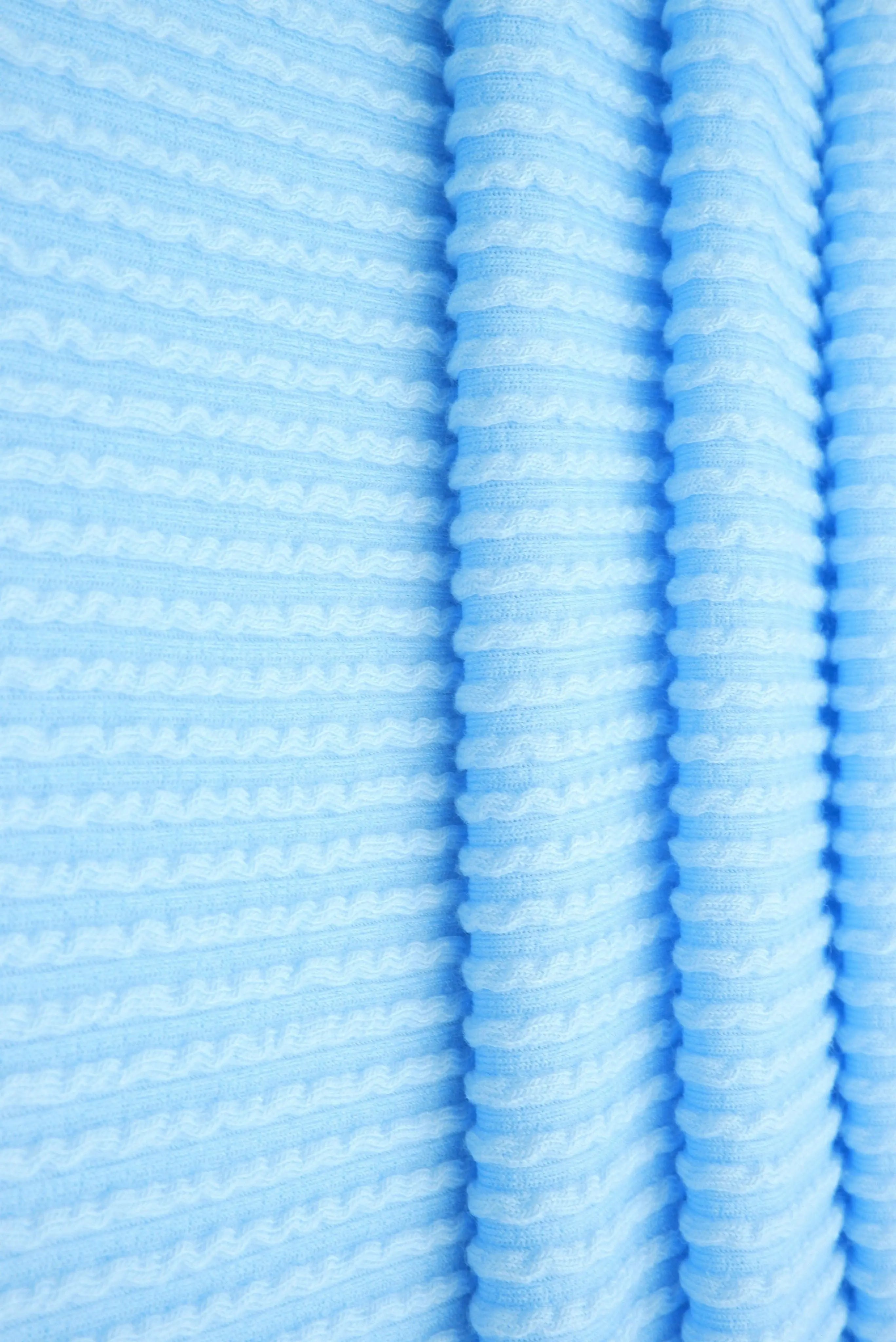 KNT4463 BLUE LT BLUE BODYSUIT BOTTOMS CAMI DOUBLE KNIT DRESS JACQUARD LOUNGEWEAR NO-PRINT PANTS POLYESTER RAYON RIB SOLID SPANDEX STRETCH SWEATER T-SHIRT URBAN